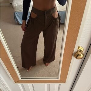 Shein Brown wide leg pants